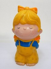 1973 Russ Berrie & Co. 11" Vinyl Bank "Little Girl" Made in USA