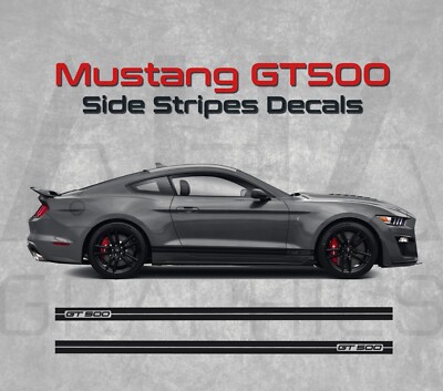 Gt500 Rocker Decals Ford Mustang Shelby GT 500 Side Stripes Decals | eBay