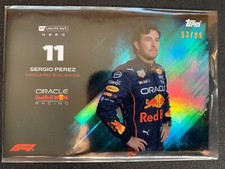 TOPPS Luci Fuori Formula 1 Racing F1 Piloti Sergio Perez Red Bull 2022 /99 Nero