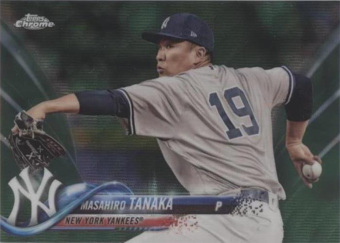 2018 Topps Chrome - Masahiro Tanaka #10 Green Wave Refractor /99 for ...