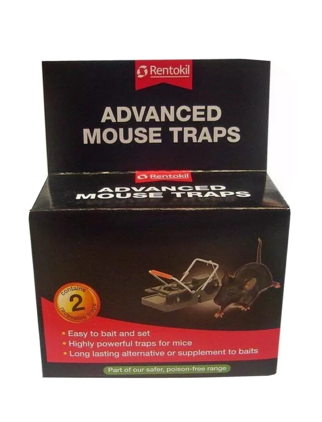 Rentokil Mouse Mice Traps Rodent Reusable Poison Free Pest Catch Control 2 Pack