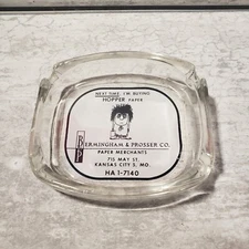 Bermingham & Prosser  Co Paper Merchants Ashtray Advertising 1950's
