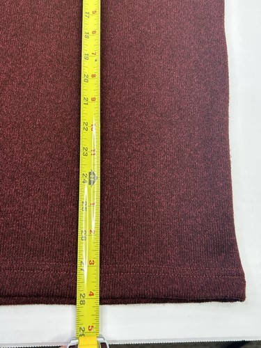 Van Heusen Flex Sweater Men’s Large Crewneck Long Sleeve Maroon + Gray Stripe - Picture 4 of 7