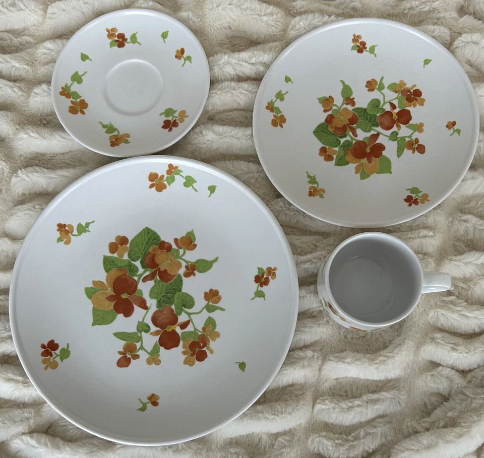 Juego de vajilla Noritake Progression Happy Days vintage 1974 1981 4 piezas usado en excelente estado Foto 2 de 4