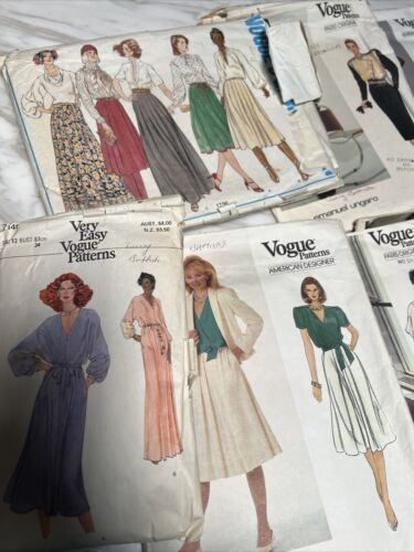 9 x Vintage Vogue Sewing Patterns Lot Cut Very Easy Designs Incl Size 12 - Picture 2 of 14