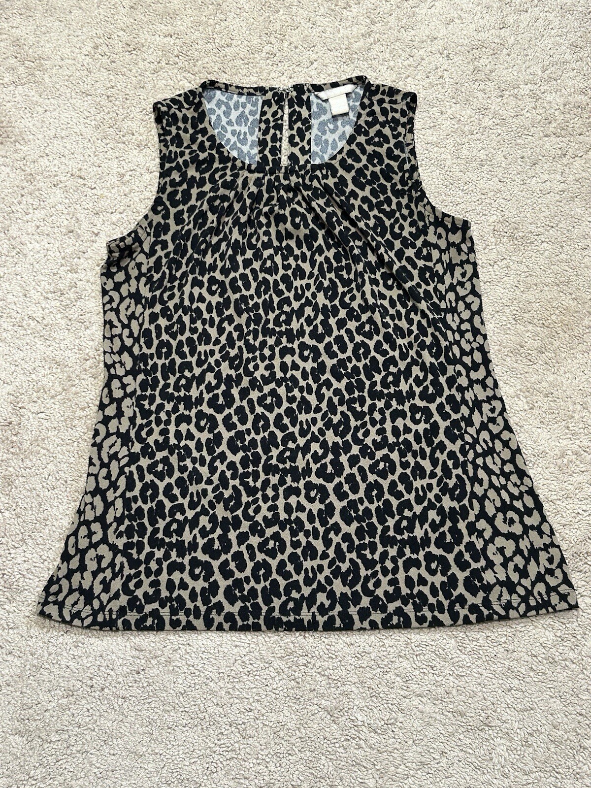 Banana Republic Womens Shirt Size Small Multicolor Animal Print Classic Dressy