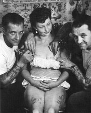 Vintage Tattoo Image 14 x 11" Photo Print