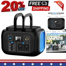 Portable Power Station 600W Power Bank 296Wh Solar Generator Lithium Battery NEW