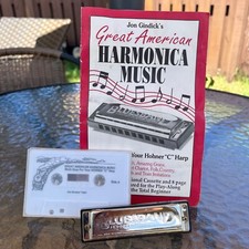 VINTAGE BLUESBAND HOHNER INTERNATIONAL HARMONICA 1986 plus CASSETTE  SONGBOOK