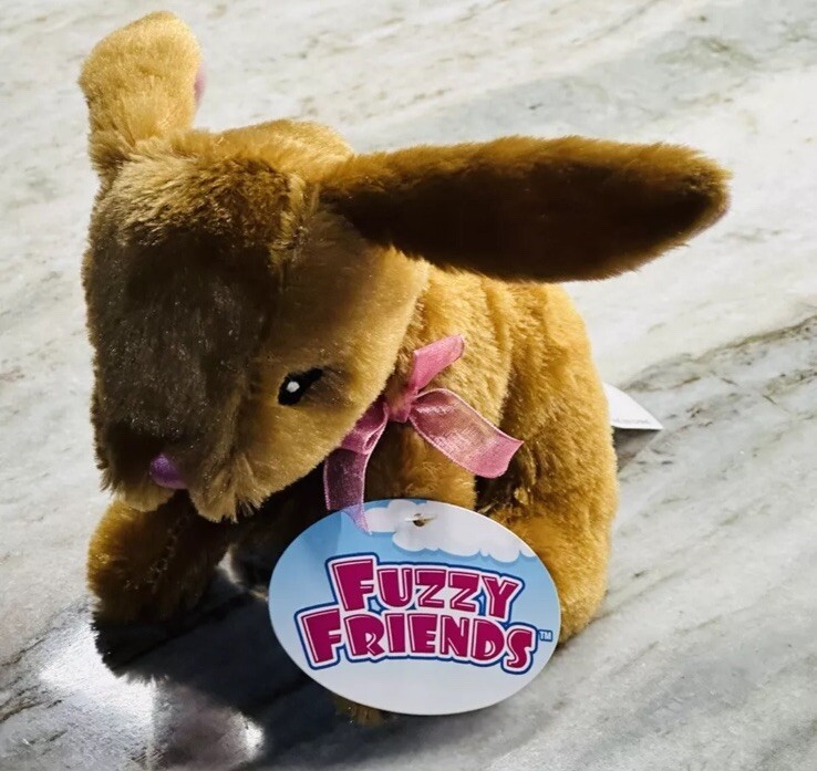 Fuzzy Friends Rabbit Plush Animal Toy 6” Soft Soft  Easter