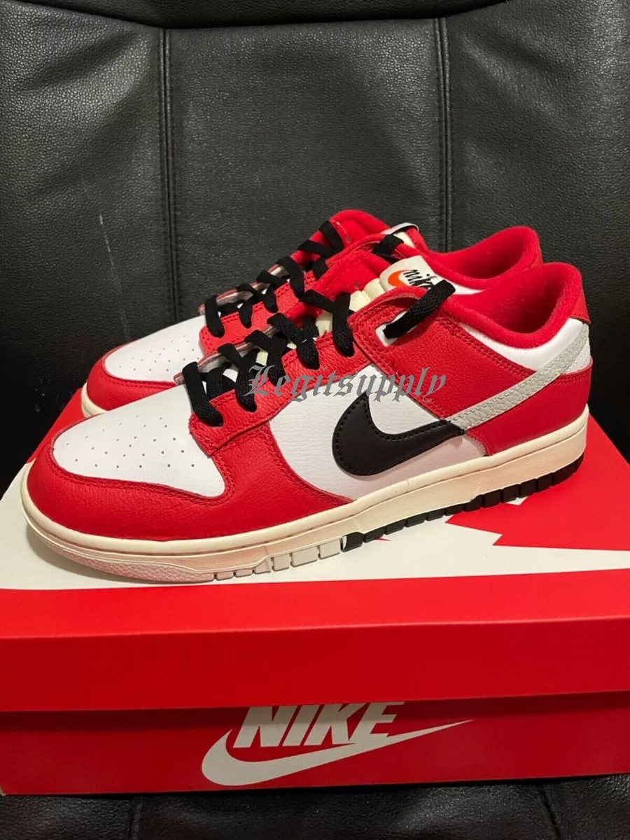 Sz 7.5-14 Nike Dunk Low Chicago Split University Red Black White Sail DZ2536-600