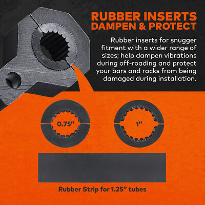 Universal Offroad Truck UTV ATV 1.75" Roll Bar Tube Clamp Light Bar LE Pods Mount Brackets - Foto 9