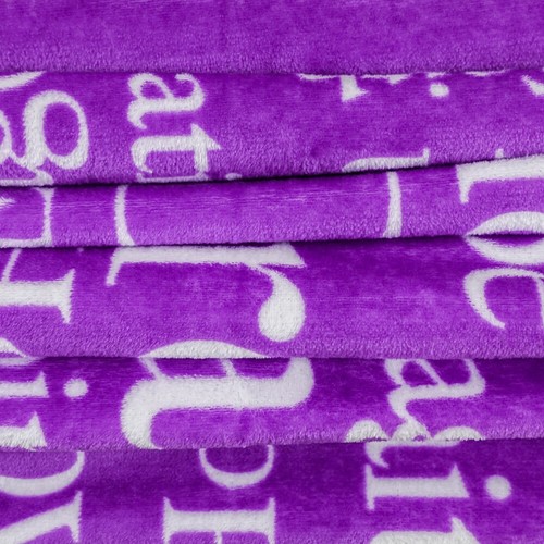 Inspiring Message Plush Blanket 50x60 Positivity Blanket Throw Blanket Purple - Picture 6 of 11