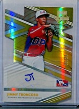 2020 ELITE EXTRA EDITION JIMMY TRONCOSO ASPIRATIONS DIE-CUT GOLD AUTO /24