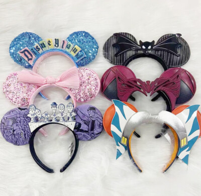 145 Styles Disney Parks Mickey Sequins Bow Marvel Loungefly Minnie Ears Headband