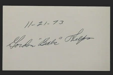 Babe Phelps (d.1992) Dodgers Cubs Signed 3x5 Index Card Vintage Autograph 
