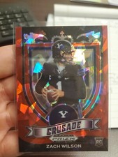 2021 Prizm Draft Picks # 168 ZACH WILSON ROOKIE RC Crusade RED ICE PRIZM HOT ! 