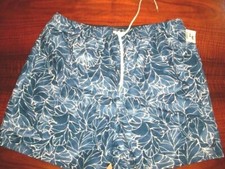 NEW Nautica white blue boardshorts swim shorts pick sz medium floral