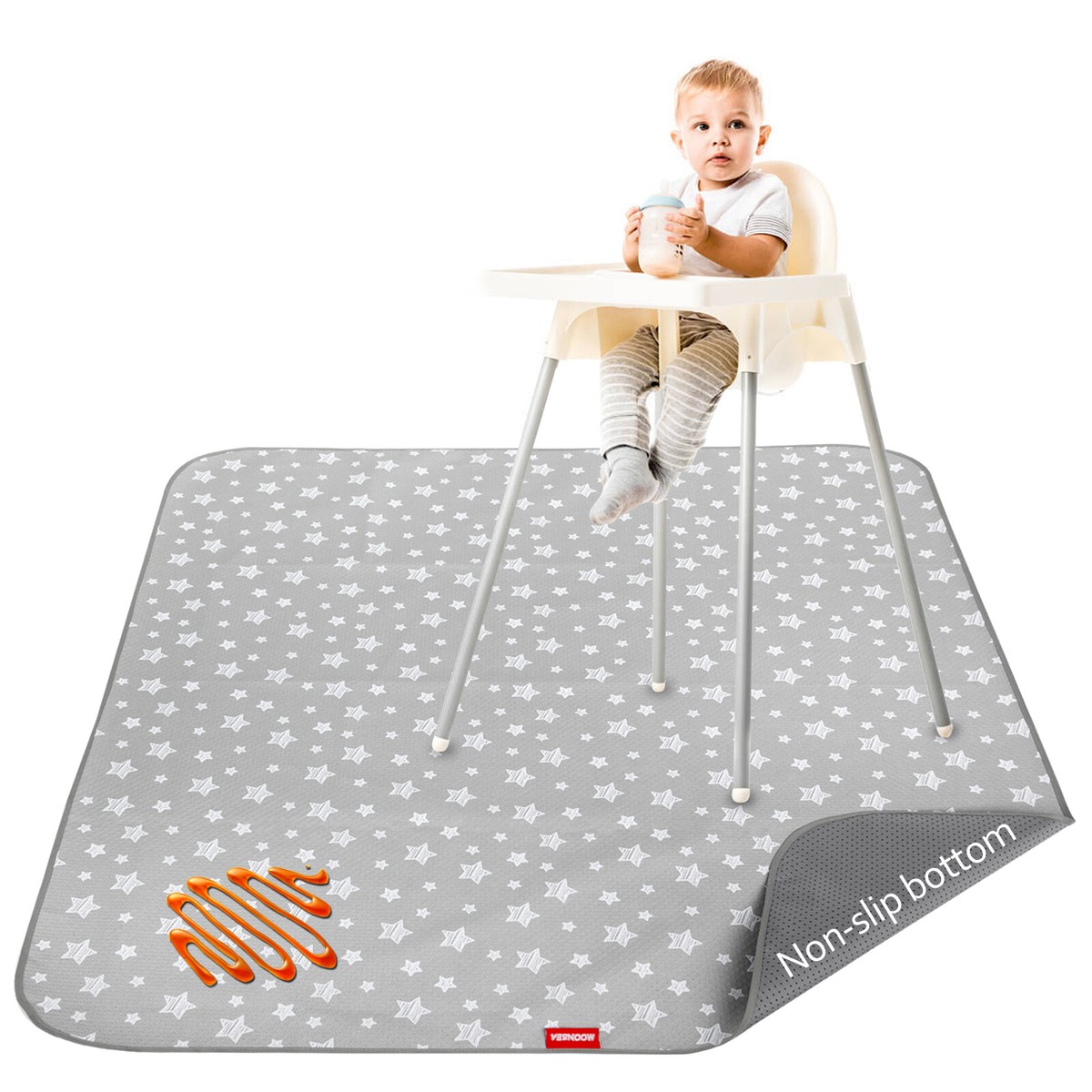 Splash Splat Mat Pad Baby Splat Mat High Chair Mat Anti Slip For