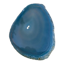 Blaue  Achatscheibe  Scheibe Achat Zen Garten  Nr.6 Agate Slice Feinfühligkeit