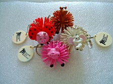 Lot of 4 Cute Prickly ball Animal Keychains from Gift of MD Public Television