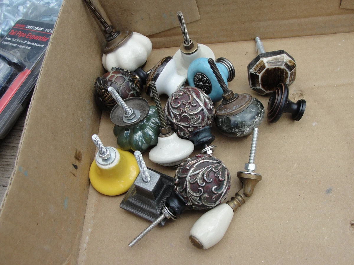 NEW 15 Assorted UNUSUAL Drawer CABINET KNOBS PULLS 1 1 8