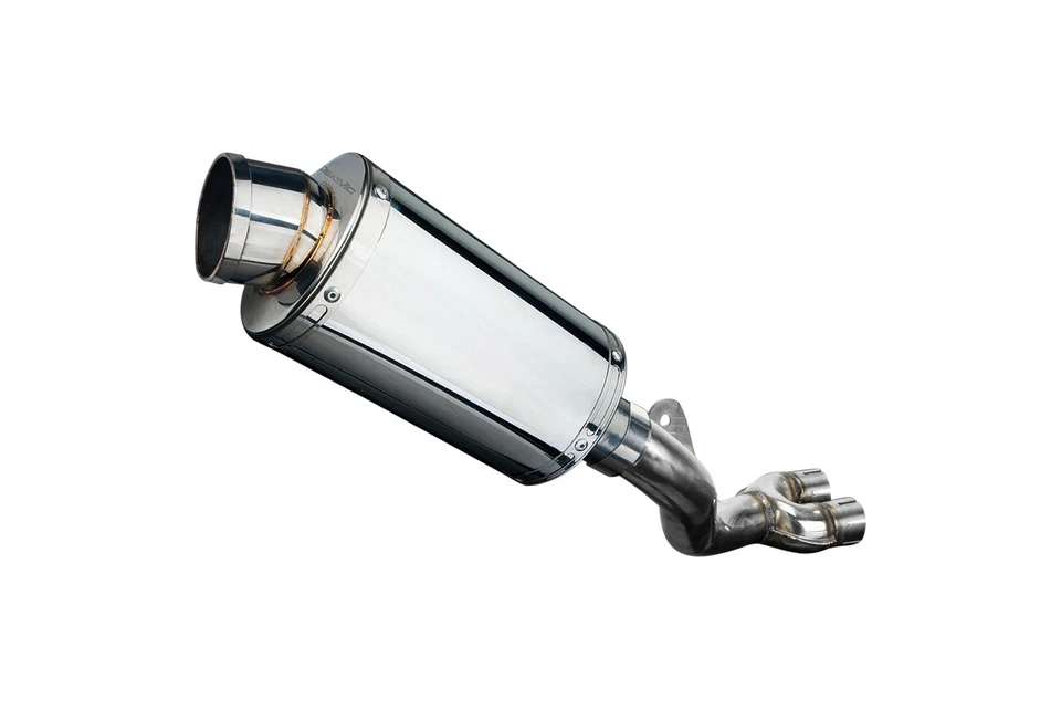 Honda CB1000R CB1000RA 2008-2016 Slip On 9" Oval Stainless Exhaust Muffler Kit - Image 2 of 4