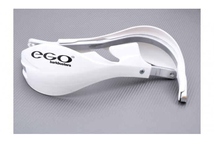 Pare-mains BARKBUSTERS EGO Blanc enduro et cross avec barres en alu EGO-002-00-WH