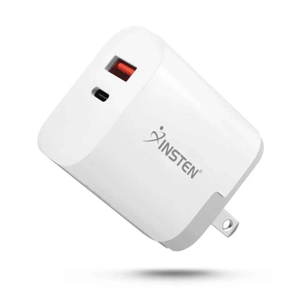 Adaptador Cargador Rápido Insten 30W Doble Puerto QC y Carga PD Tipo C - Lote de 3 Foto 3 de 3