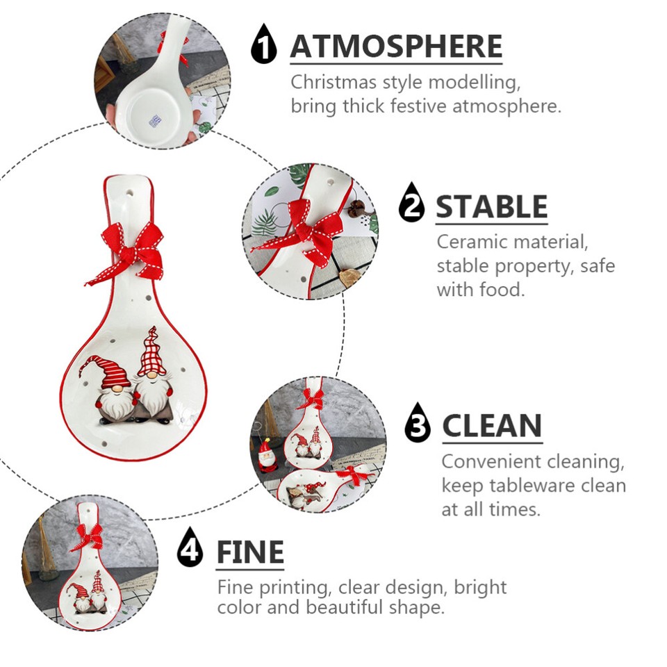 Christmas Spoon Rest Stove Cutlery Rack Shaped Chopsticks Holder Woman