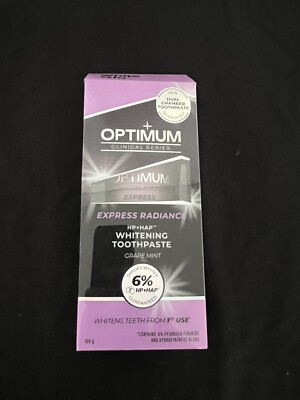 White Glo Optimum Express Radiance Toothpaste Whitening Toothpaste Grape Mint