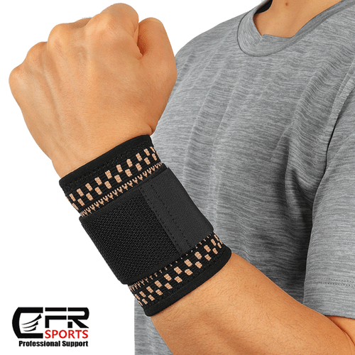 Copper Wrist Wrap Support Brace Carpal Tunnel Splint Sprain Arthritis Protectors - Picture 10 of 13