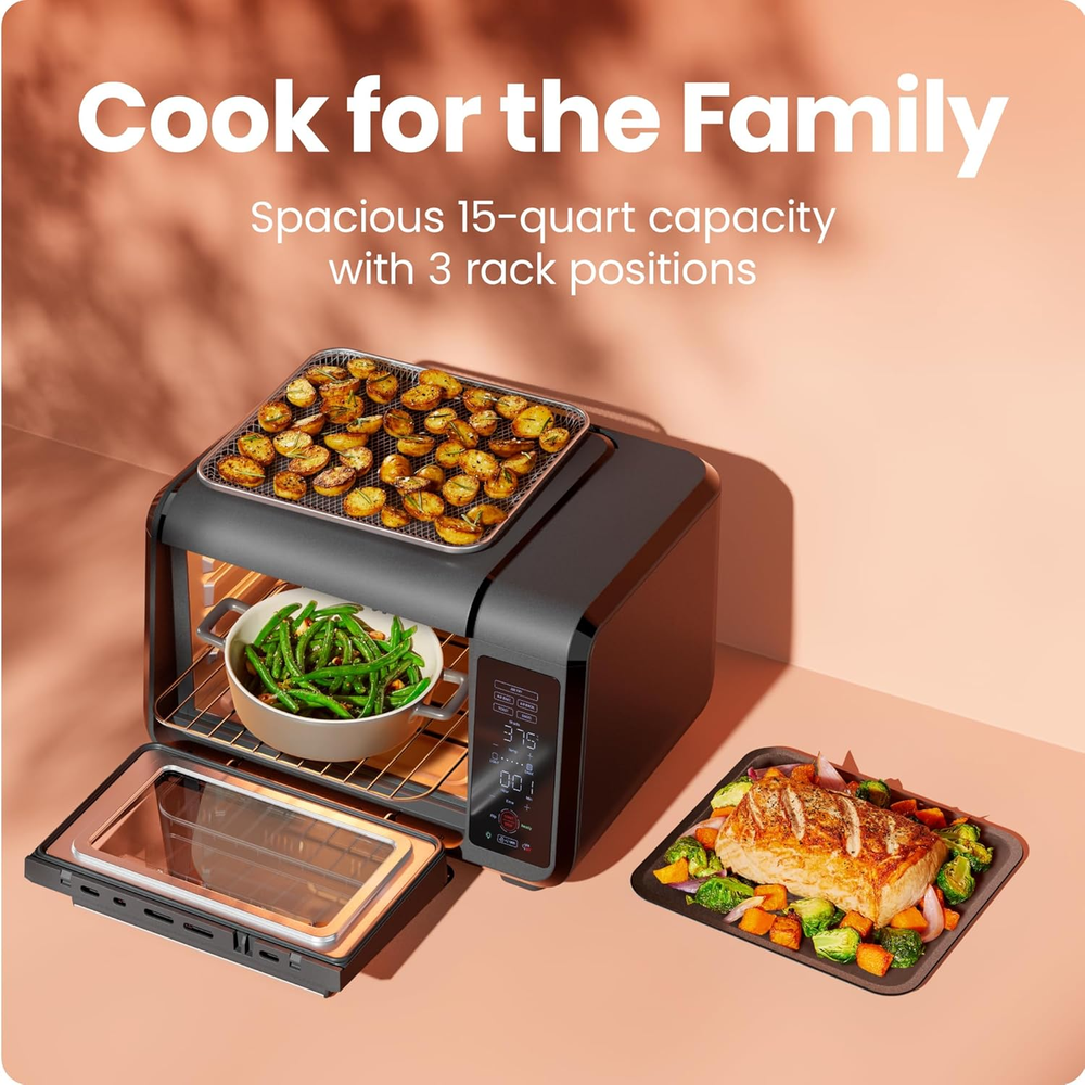 15QT Air Fryer Toaster Oven Combo for Fast Healthy Cooking