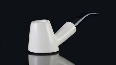 Tekin Cherrywood / Volcano Pipe  New Block Meerschaum Handmade Custom Case#1426