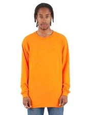 Shaka Wear Active 6.0 OZ Long Sleeve Crew Neck X-Large Safety Orange