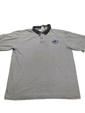 Looney Tunes Championship Golf Polo Shirt Men's L White Strip Logo Embroidered