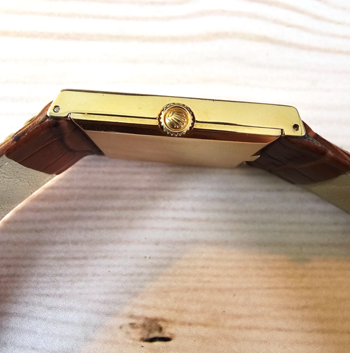 Vintage Rolex Cellini 5071 18ct Solid Gold Tank Manual Winding Cal 1601 - 24mm - Picture 6 of 13