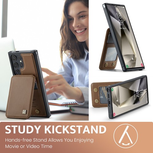 Funda de cuero con ranura para tarjeta billetera magnética a prueba de golpes para Samsung Galaxy S25/24/23/22 - Imagen 21 de 61