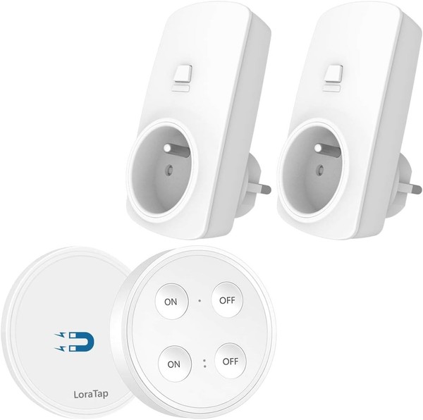 Funksteckdosen-Set 2Er-Pack Magnetische Fernbedienung 30M Reichweite 2500W-image