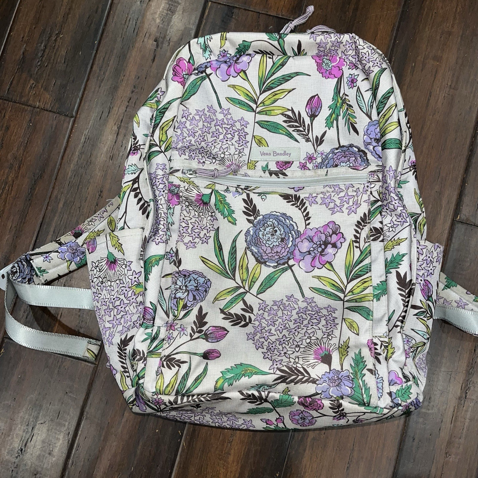 VERA BRADLEY Iconic Campus XL Laptop Backpack Lavender Flora