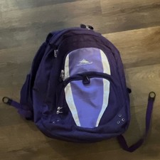 High Sierra Purple & White Backpack Zip Closu...