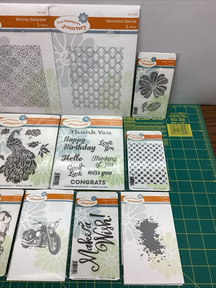 Lote de estampillas adhesivas de goma de viaje divertidas estampillas (13) motocicleta Halloween cumpleaños Foto 4 de 4