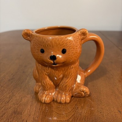 Threshold Bear Shaped Mug Brown Stoneware Fall Autumn Coffee Cup Target