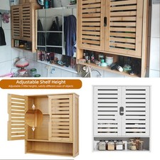 Bathroom Storage Cabinet with Adjustable Shelves, Over The Toilet Organizer Rack