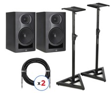 Kali Audio IN-8 V2 8-inch Powered Studio Monitor Pair with Stands and Cables