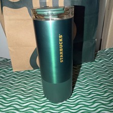 Starbucks Tumbler Thermobecher Edelstahl Original grün mit Schriftzug 16oz NEU
