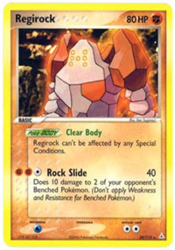 Near Mint x 1 Regirock - 28/110 - Rare EX Holon Phantoms