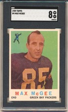 1959 Topps Football Max McGee (Rookie Card) (#04) SGC8 SGC