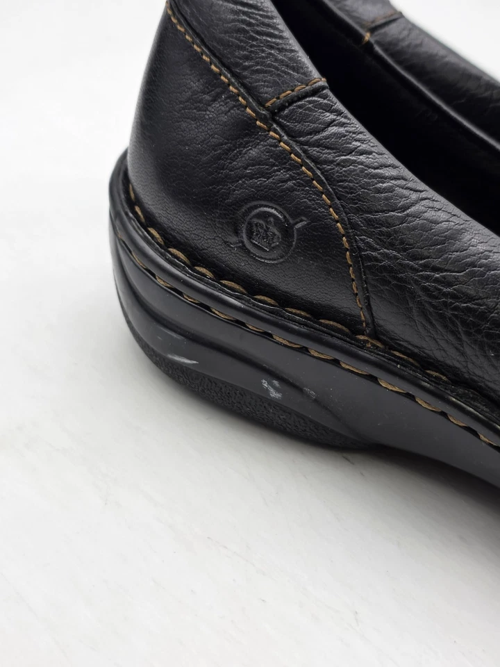 Born Shoes Womens Size 8 Black Leather Mary Jane Strap Buckle Comfort Wedge 39 - Image 2 of 4