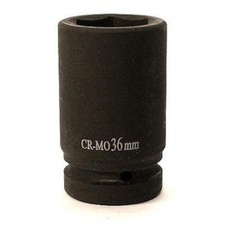 1" Drive 36 mm Air Impact Black Socket Wrench Tool Deep Metric